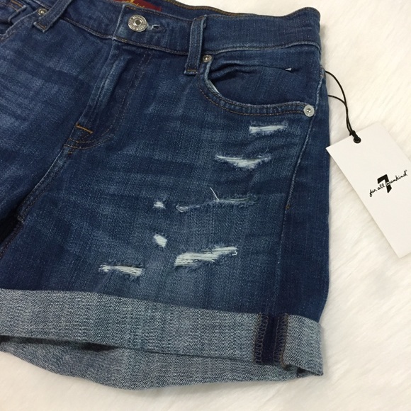 🆕 7 For All Mankind Distressed Denim Shorts (24)